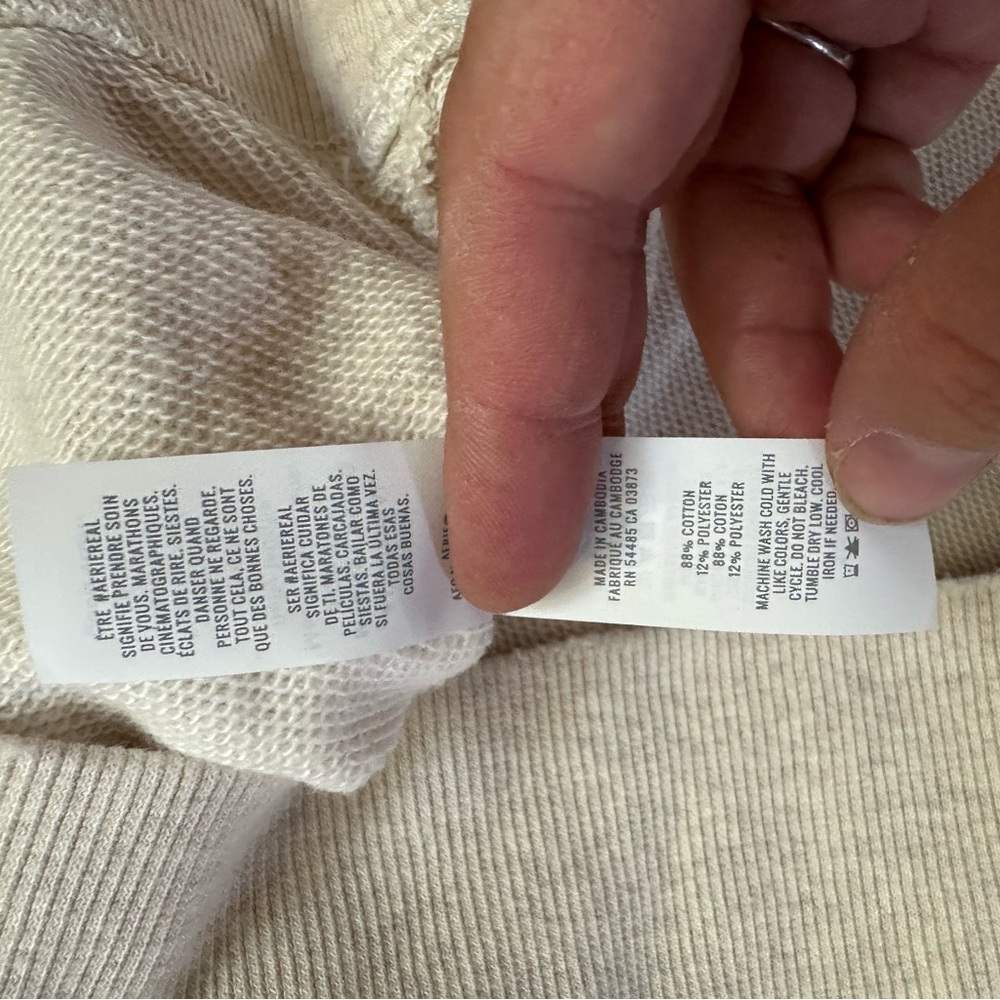 Aerie Soft Cream V-Neck Pullover - Picture 5 of 9